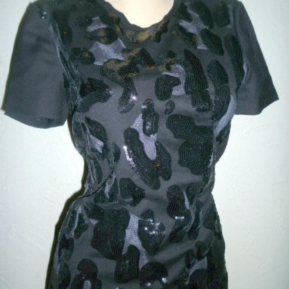 Tory Burch Black Sequined dress NWT'S Retails $695 - Picture 4 of 7